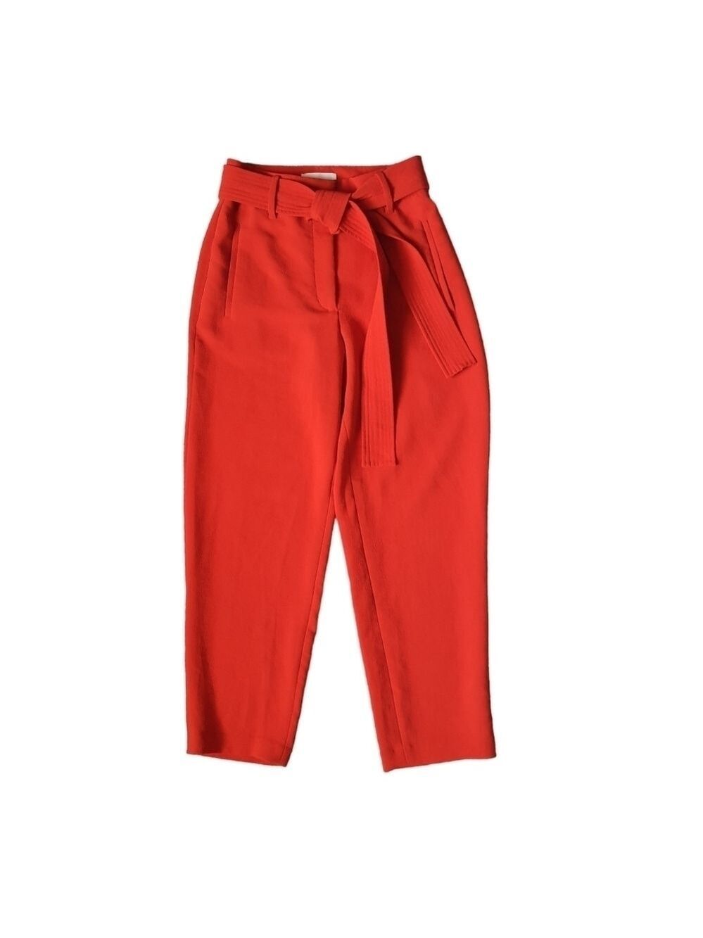Aritzia Wilfred Red High Waist Ankle Pant Tie Waist Womens Size 2